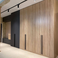 Armoire contemporaine autoportante, réglable, extensible, durable, grande capacité, avec portes en MDF, pour couple, pour la maison, la chambre, la salle à manger, l'hôtel
