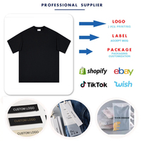 T-shirt uni grande taille personnalisable avec logo, vêtements pour hommes, 180g 200g 230g 300g, T-shirt épais vierge surdimensionné pour hommes