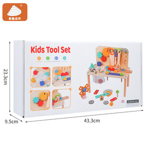 Tavolo Educativo Montessori Multifunzionale in Legno con Blocchi da Costruzione Fai-da-Te 2026 Giochi Educativi per Bambini - Product Image 6