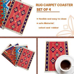 Sous-verre en feutre promotionnel personnalisé, style rétro mini, motif tapis persan, pour tasses, verres à bière, tasses à café et tapis, avec frais de livraison réduits - Product Image 6