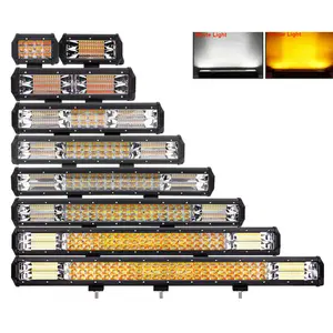 QIDEWIN led work light bar 4 5 7 13 15 17 20 50 inch dual color 72w led work light bar 4x4 amber white 12v 24v