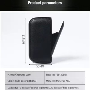 Nouvel étui à cigarettes <span class=keywords><strong>en</strong></span> similicuir avec briquet électronique USB <span class=keywords><strong>en</strong></span> tungstène, étui à cigarettes pour homme, cadeau exquis, outil à cigarettes - Product Image 5