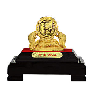 China Factory Personalized Gift Home Decoration Metal Copper China Style <b>Statue</b> Model Mid-Autumn Festival 24K <b>Gold</b> Mooncake - Product Image 1