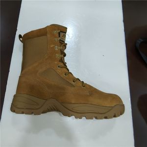 Bottes tactiques en cuir de vache noir Coyote Brown TSB13 avec manchons Oxford respirants, bottes de combat classiques légères à tige haute - Product Image 5