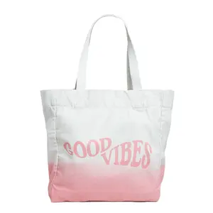 Bolsa de sacola de algodão eco-amigável, sacola de lona com impressão personalizada