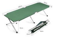 Lit de Camping en aluminium classique facile à plier basique inclinable pliant canapé-lit simple lit de Camping lits tente de Camp lit superposé