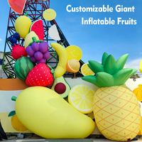 Modèle de pomme rouge gonflable géant personnalisé, motifs imprimables pour la décoration d'activités commerciales, publicité, accessoire de fruits