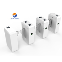 Tourniquet à battant IP66 pour salle de sport, contrôle d'accès ODM/OEM, ESD, reconnaissance faciale, empreinte digitale, QR/RFID/Carte IC, anti-collision, en acier inoxydable