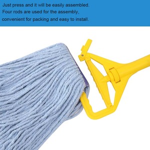 Serpillère manuelle en acier inoxydable à double usage (humide/sec) avec grande capacité d'absorption d'eau, tête en coton remplaçable, ensemble de têtes de cire - Product Image 2