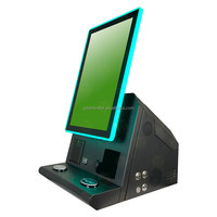 Kabinet Game Arcade Vertikal Lengkung Khusus 23,8'' dengan Tombol Tekan, Akseptor Uang, dan Rangka Logam untuk Permainan Tragamonedas