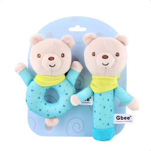 Gbee Nouveau hochet à main en tissu tricoté coloré Jouet apaisant pour bébé Bâton animal Jouet en peluche de 0 à 1 an - Product Image 6