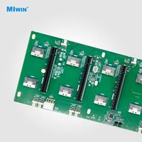 Carte mère GPU personnalisée Miwin triple largeur 12 SFF-8654 X8 vers 6 emplacements PCIe 4.0 X16 pour serveur IA