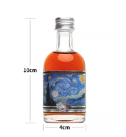Bouteille en verre transparente pour spiritueux, 50ml, 100ml, 375ml, avec bouchon à vis, vide, pour vodka, vin de fruits, médicaments, vente en gros, logo personnalisé