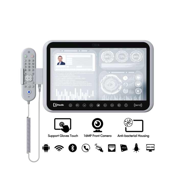 AIMEDIK 15.6 Inch OEM ODM Sensitive Capacitive Touch Bedside Medical Tablet PC Smart Medical Bedside Terminal