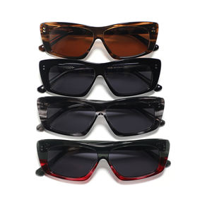 Lunettes de soleil en acétate 2025 New Eco Shades Double Color Vintage Small Rectangle Polarized UV400 Sun Glasses Women Shades - Product Image 2