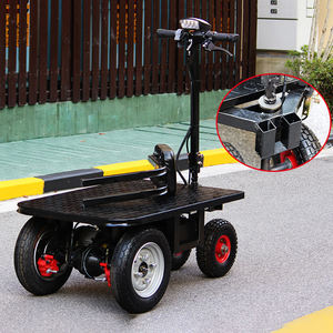 Çıkarılabilir koltuk Rideable taşıma arabası ile endüstriyel depo ağır elektrikli sepeti 4 tekerlekli Platform kargo sepeti - Product Image 2