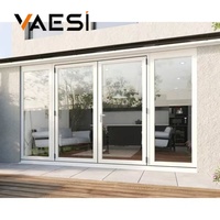 Porte à battants en aluminium moderne avec vitrage clair pour une utilisation extérieure dans les appartements, les parcs, les caves à vin