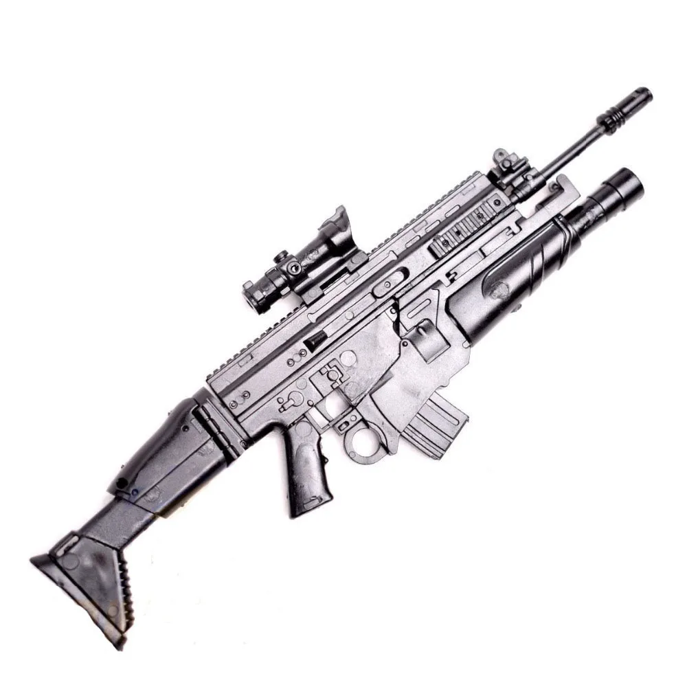 Масштаб 1/6, FN шрамная винтовка, пистолет, Сборная модель, игрушки, головоломки, Строительные кирпичи, Игрушечная модель для экшн-фигурки