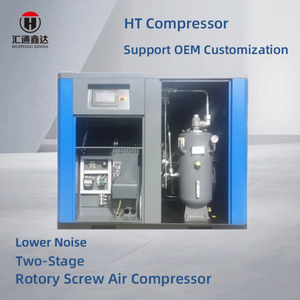 Compresseur d'air silencieux à vis, compresseur d'air à deux étages, compresseur 6 kW 3 bars pour le secteur de la fabrication industrielle - Product Image 1