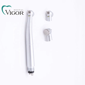 Pieza de mano dental de fibra óptica con 4 chorros de agua, botón pulsador, LED y alta velocidad - Product Image 1