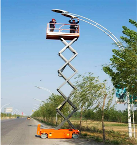 Plataforma elevadora de tijera hidráulica autopropulsada de 8m 10m 14m utilizada para construcción aérea al aire libre y mesas elevadoras de trabajo de hotel - Product Image 3