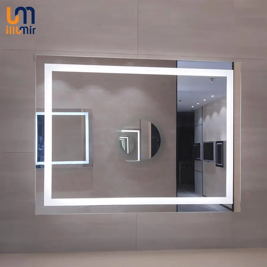 Hotel Project Gebruik Verlichte Toilet Toilet Douche Badkamer LED Verlichte Bad Spiegel