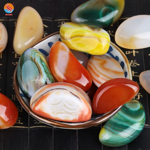 Agate de couleur mélangée de haute qualité pierre de galet polonaise pierre précieuse polie pierre roulée - Product Image 2