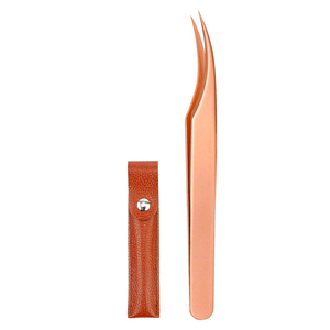 Pince à cils en acier inoxydable antistatique à pointe fine de précision pour greffe de cils, faible MOQ, en promotion - Product Image 3