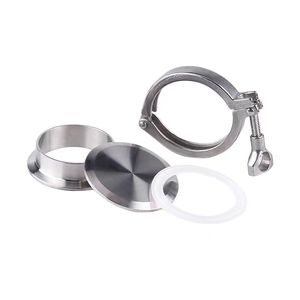 Jiexin vệ sinh lớp thép không gỉ áp suất thấp đánh bóng Ba Clip Vòng Gasket mù tấm nhóm (1PC Clip vòng + 1PC vòng + 1PC - Product Image 3