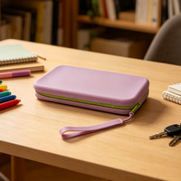 Porte-passeport de voyage en silicone, 20*12*3 cm, pochette de rangement étanche, organiseur de documents avec sangle de poignet pour les essentiels de voyage