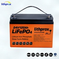 Batterie prismatique LFP 24V120AH pour fauteuil roulant électrique, résistante aux chocs, sans entretien, pour scooter pour personnes handicapées, CE FCC UN38.3 OEM