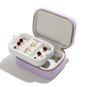 WEIMEI Tissu Gunny Bijoux Paquet Anneau Collier Boucle D'oreille Bracelet Organisateur Boîte Voyage Boîte De Rangement - Product Image 2