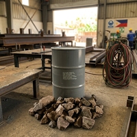 Carbure de Calcium de Qualité Industrielle 50-80mm pour Gaz Acétylène & Désulfuration de l'Acier Pureté >95% Fûts de 50kg/100kg