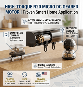 Motor <span class=keywords><strong>de</strong></span> engranajes <span class=keywords><strong>de</strong></span> tornillo sin fin ultra <span class=keywords><strong>silencioso</strong></span> <span class=keywords><strong>de</strong></span> 12 V CC <span class=keywords><strong>de</strong></span> alto par para persianas inteligentes y cortinas enrollables con interruptor <span class=keywords><strong>de</strong></span> límite - Product Image 4