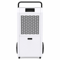 Nouveau déshumidificateur commercial portable 168L/jour avec roues et écran numérique pour le contrôle de l'humidité des petites caves