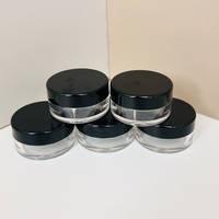Emballage pour cosmétiques et soins personnels, boîte à poudre noire 5G avec couvercle à trois trous, écran en maille, bouchon à vis