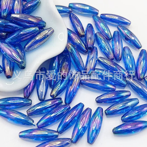 Olive <b>Beads</b> 8x20mm AB Color Transparent Acrylic Tapered Baguette Cut For Jewelry Making Bulk Loose <b>Beads</b> - Product Image 4