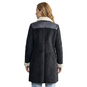 Abrigo de Mezcla de Lana de Alta Calidad |   Chaqueta de Piel de Oveja de Doble Cara, a la Moda para Mujer - Product Image 2