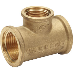 ข้อต่อตัวทีรูปตัวทีทำจากทองเหลืองสีเหลือง1 "x 3/4" x 1 "x 1" bspp/npt Thread 50มม. กาวกลึงอัลลอย/ทองแดง/พลาสติก - Product Image 2