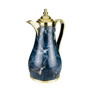Middle East Arabic Turkish Luxury 1000ml Arabe Coffee Tea Thermos Pots Dallah Glass Flask Thermos Vaccum Jug