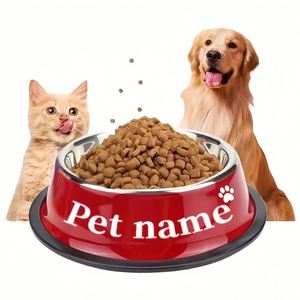Custom <b>Dog</b> Name, <b>Personalised</b> Stainless Steel With Nonslip Silicone Bottom, Pet Feeding <b>Bowls</b> for Cat/<b>Dog</b> - Product Image 1
