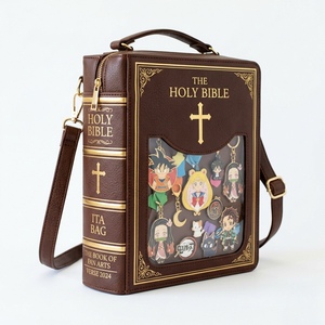 Borsa <span class=keywords><strong>Ita</strong></span> <span class=keywords><strong>Bag</strong></span> Gotica di Tendenza con Logo Personalizzato, Stile Dark Academia, con Finestra per Esposizione Pin VC, per Cosplay e Appassionati di Anime - Product Image 4