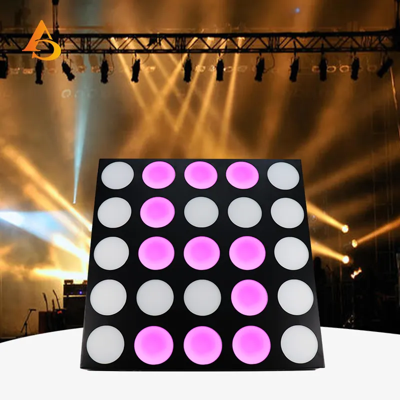 AICPOSE Fábrica 5x5 Led Matrix Luz Profissional Stage Light matriz led dmx