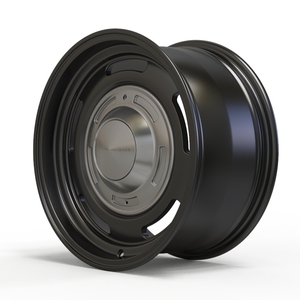 Nuovi Cerchi Off-Road in Stile Vintage con Beadlock Interno Forgiato, Nero Opaco, Lega Resistente con Garanzia a Vita per SUV/4x4 - Product Image 1