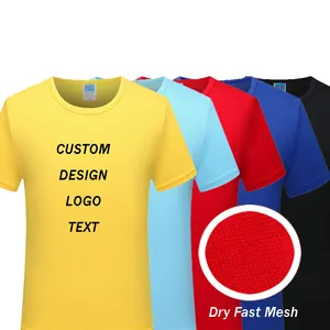 YKH séchage rapide maille <span class=keywords><strong>pas</strong></span> <span class=keywords><strong>cher</strong></span> prix grandes tailles XXXXL Promotion logo personnalisé polyester blanc unisexe t-shirts - Product Image 1