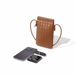 Autumn Retro New Braided Bag Mini Coin Wallet Shoulder Mobile Phone Casual Fashion Versatilecoin Purse Crossbody Bag