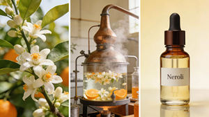 Huile essentielle de néroli 10 ml format voyage - Parfum naturel, apaise les émotions, mini flacon avec conception anti-fuite. - Product Image 3