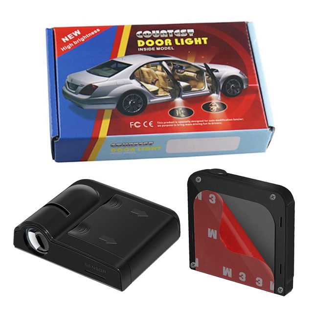 DXZ B-LOGO-777 Wireless LED Car Door Welcome Projector Light 3D Shadow Logo Courtesy Step Lamp