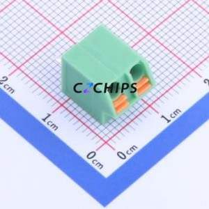KF250NH-5.0-2P Spring Terminal Block Through hole Component (THT),P=5mm Connector 1x2P 5mm Green 2P - Product Image 1