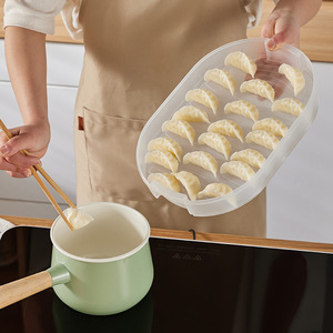 Dumpling Box Multi Layer <b>Storage</b> <b>Container</b> With Lid For Freezing And Preservation Rectangle Shape Portable Food Grade - Product Image 2